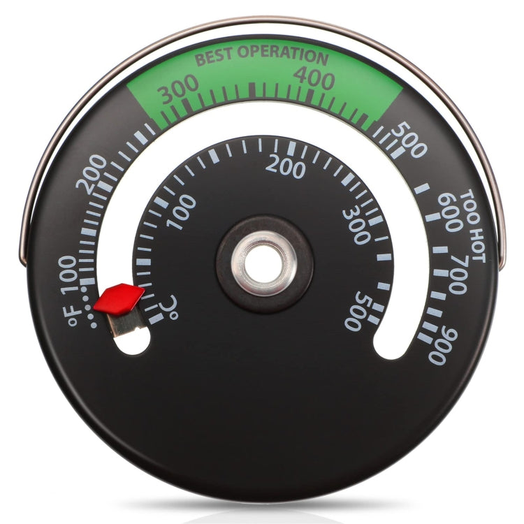 Magnetic Fireplace Thermometer Temperature Monitor(Black) by bashfashion