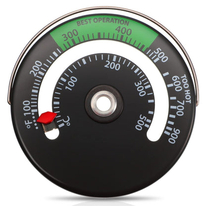 Magnetic Fireplace Thermometer Temperature Monitor(Black) by bashfashion