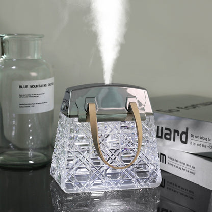 Desktop Small Crystal Bag Humidifier Aroma Ambient Lighting, Color: Blue Plug-in by bashfashion