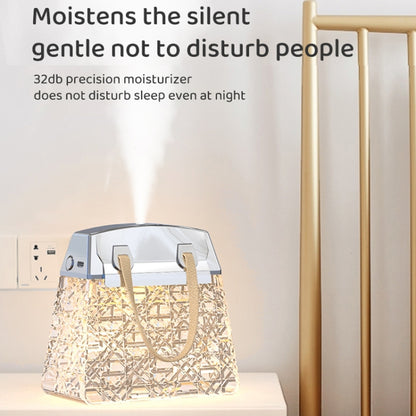 Desktop Small Crystal Bag Humidifier Aroma Ambient Lighting, Color: Blue Plug-in by bashfashion
