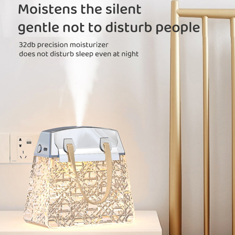 Desktop Small Crystal Bag Humidifier Aroma Ambient Lighting, Color: Blue Rechargeabl by bashfashion