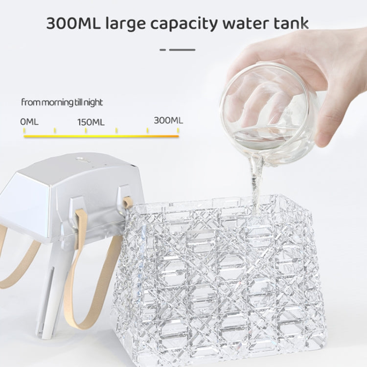 Desktop Small Crystal Bag Humidifier Aroma Ambient Lighting, Color: White Plug-in by bashfashion