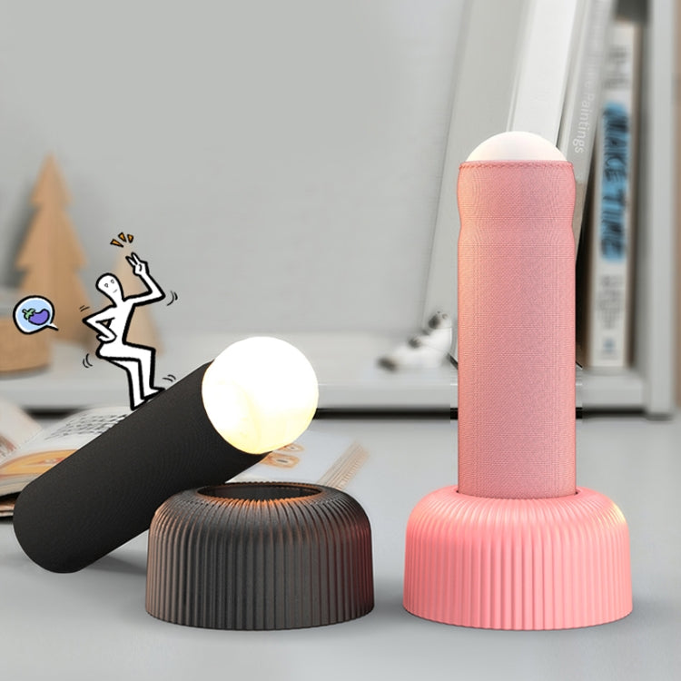 Hand Pull Night Light Rechargeable Bedroom Bedside Sleeping Lamp(Black) by bashfashion