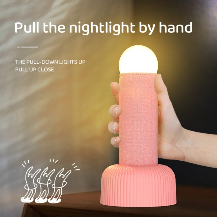 Hand Pull Night Light Rechargeable Bedroom Bedside Sleeping Lamp(Pink) by bashfashion