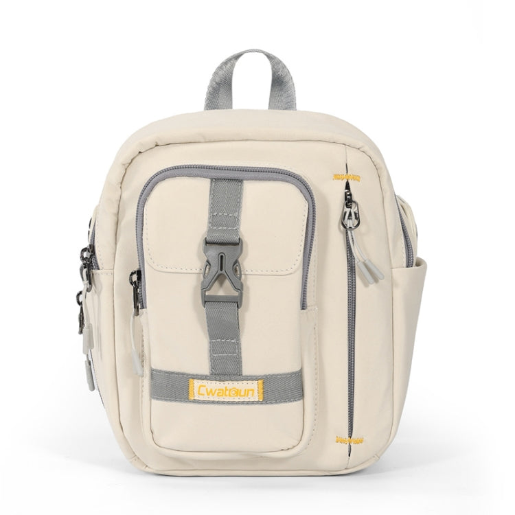 Cwatcun D155 Shoulder Casual Microslr Camera Storage Bag Lightweight Digital Photography Bag(Beige) by Cwatcun