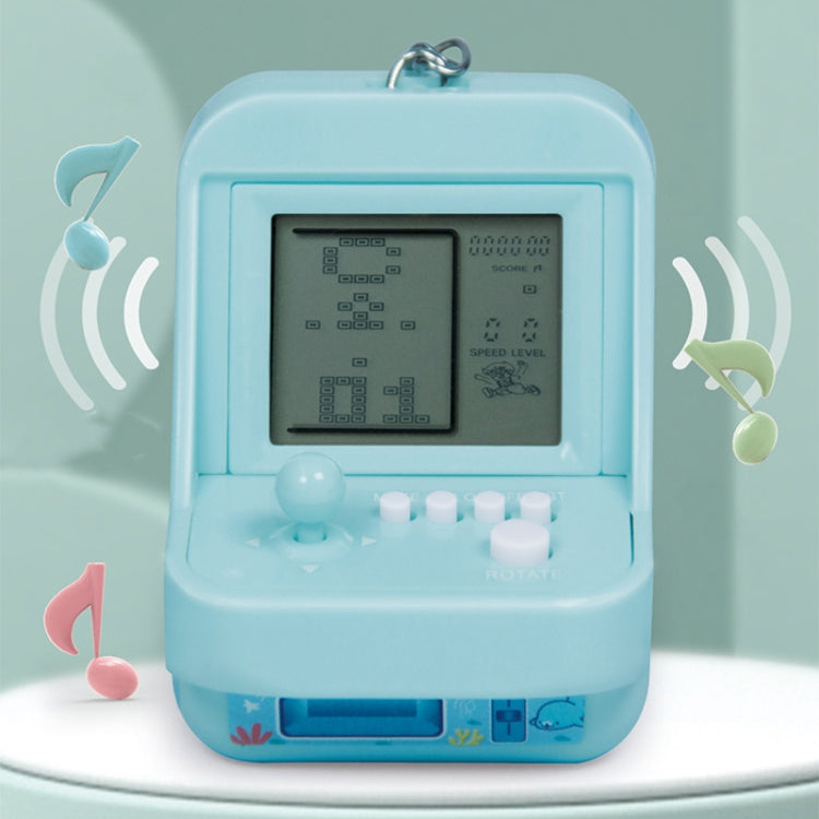 Child Portable Arcade Game Machine Keychain Pendant Mini Building Block Game Toy Gift(Purple) by bashfashion