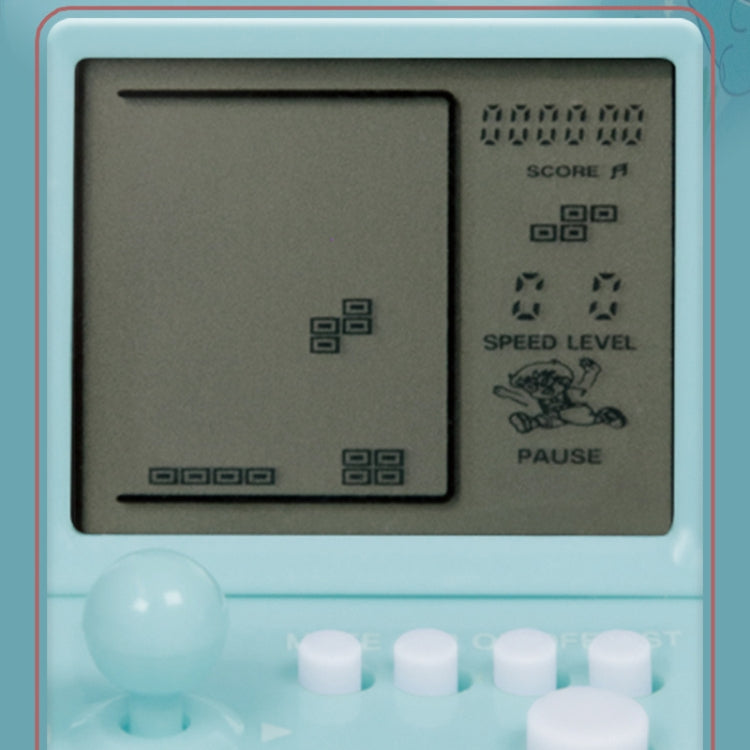 Child Portable Arcade Game Machine Keychain Pendant Mini Building Block Game Toy Gift(Purple) by bashfashion