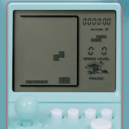 Child Portable Arcade Game Machine Keychain Pendant Mini Building Block Game Toy Gift(Purple) by bashfashion