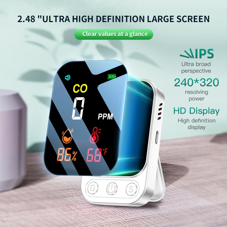 3 In 1 Multifunctional Portable Carbon Monoxide Detector(Black) by bashfashion