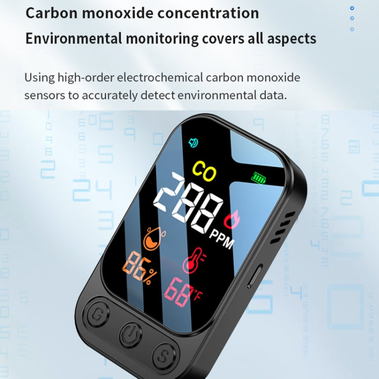 3 In 1 Multifunctional Portable Carbon Monoxide Detector(Black) by bashfashion