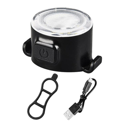 USB High Bright Bicycle Tail Light MTB Headlight Night Riding Safety Warning Light Cycling Equipment(White) by bashfashion