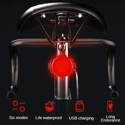 USB High Bright Bicycle Tail Light MTB Headlight Night Riding Safety Warning Light Cycling Equipment(Red) by bashfashion