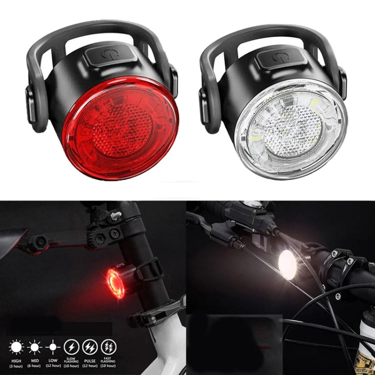 USB High Bright Bicycle Tail Light MTB Headlight Night Riding Safety Warning Light Cycling Equipment(Red) by bashfashion
