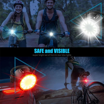 USB High Bright Bicycle Tail Light MTB Headlight Night Riding Safety Warning Light Cycling Equipment(Red) by bashfashion