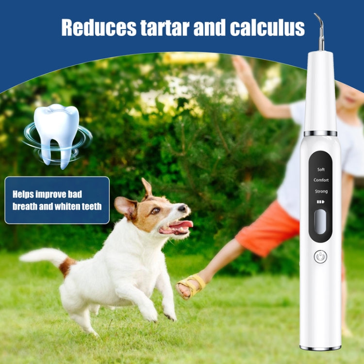 Pet Ultrasonic Teeth Cleaner Dog Electric Teeth Cleaning Tool Home Dentistry Tartar Remover(Black) by bashfashion