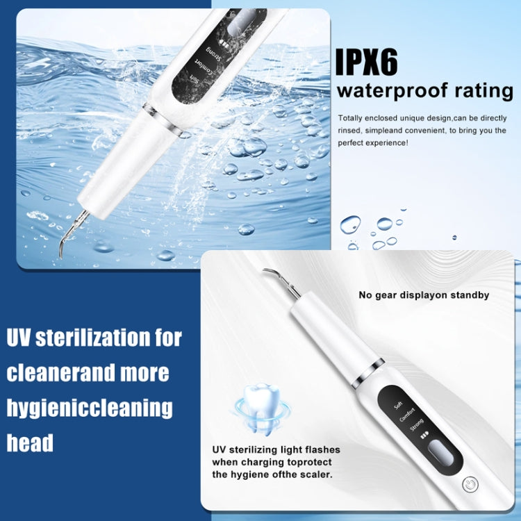 Pet Ultrasonic Teeth Cleaner Dog Electric Teeth Cleaning Tool Home Dentistry Tartar Remover(White) by bashfashion