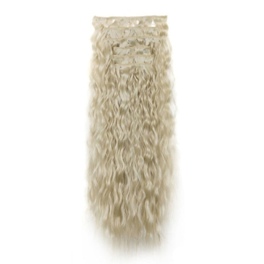 7pcs / Set Clip-On Corn Hair Extension Pieces 16-Card Cornrow Curl Wig, Color: 88# by bashfashion