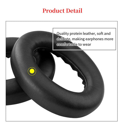 1pair For BOSE QC Ultra Headphone Leather Sponge Cover Earmuffs, Color: Black Leather by bashfashion