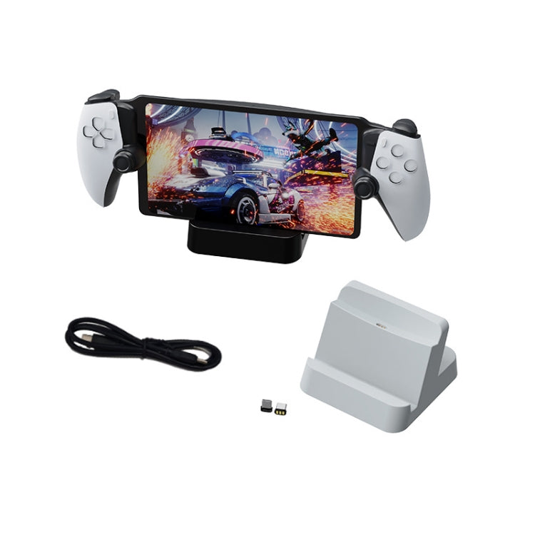 For PlayStation Portal iplay HBP-547 Palm Contact Terminal Portable Charging Stand(White) by iplay