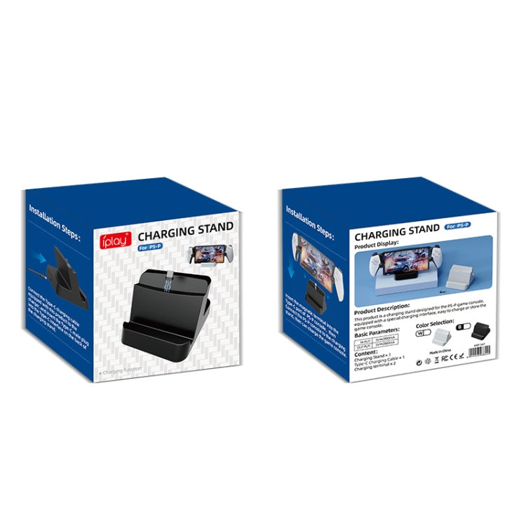 For PlayStation Portal iplay HBP-547 Palm Contact Terminal Portable Charging Stand(Black) by iplay