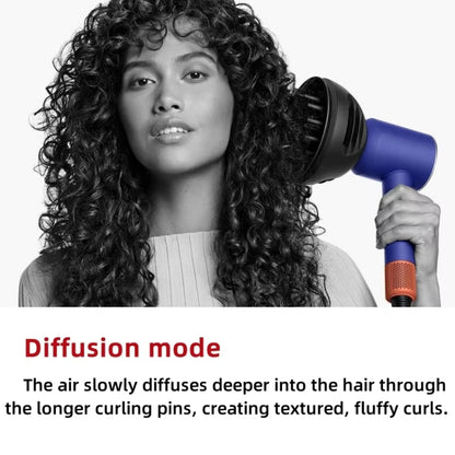 For Dyson HD01 To HD16 Hair Dryer 2 In 1 Diffuser Nozzles Wave+Curl Dual Purpose Diffuser Attachment(Gray) by bashfashion
