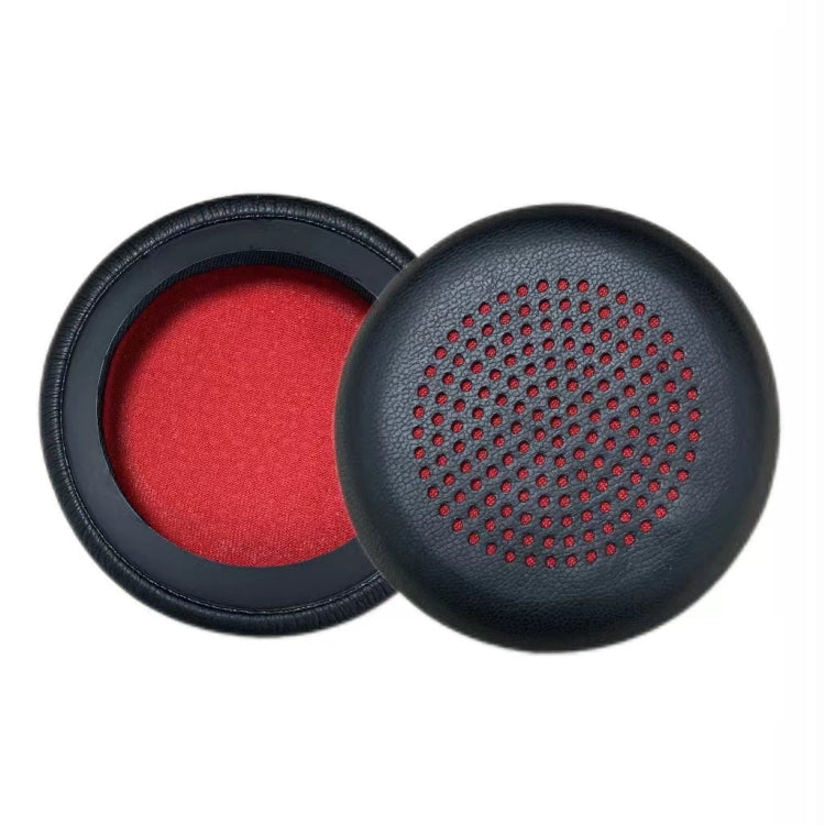 1pair For Plantronics UC B825 Headphone Leather Sponge Cover Earmuffs, Color: Red Mesh Leather by bashfashion