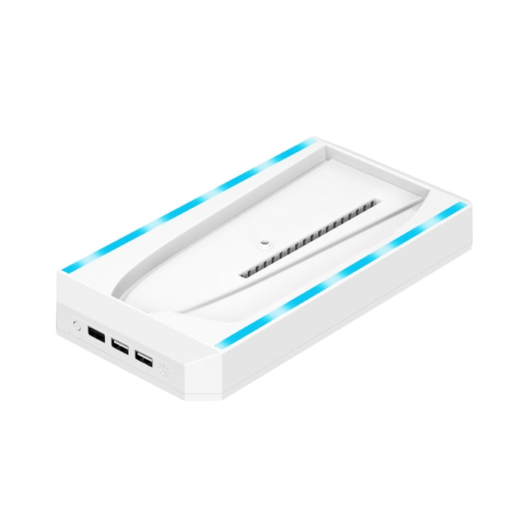 For PS5 Slim Console Wall-mounted Storage Rack With 3 USB2.0 Ports(White) by bashfashion