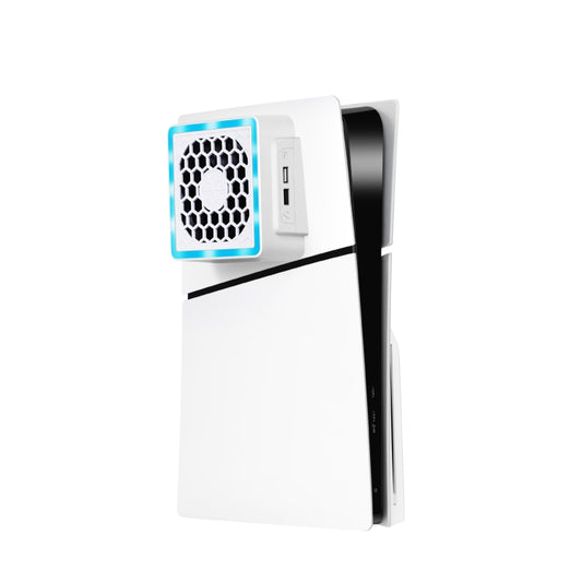 For PS5 Slim Console Side-mounted Cooling Fan RGB Radiator by bashfashion