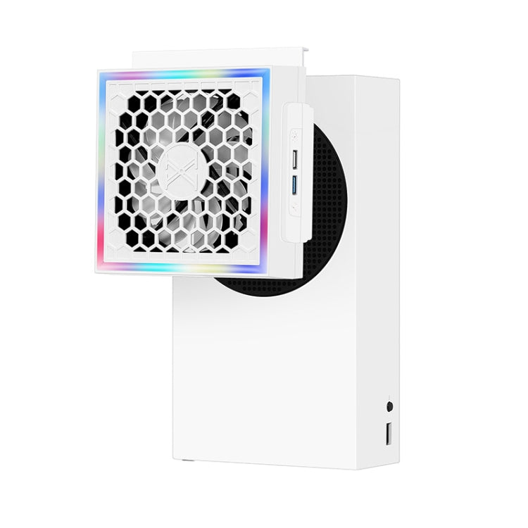 For XBOX Series S Console Side-mounted Cooling Fan RGB Color Light Radiator by bashfashion