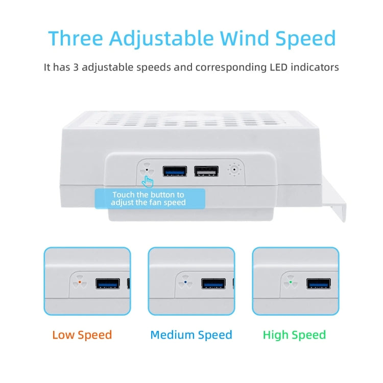 For XBOX Series S Console Side-mounted Cooling Fan RGB Color Light Radiator by bashfashion