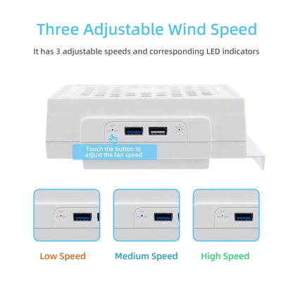 For XBOX Series S Console Side-mounted Cooling Fan RGB Color Light Radiator by bashfashion