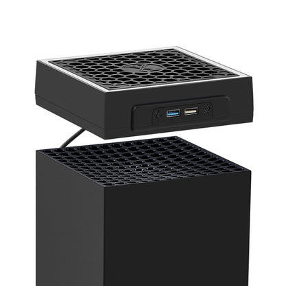 For Microsoft XBOX Series X Top Colorful Cooling Fan 3 Adjustable Speed(Black) by bashfashion