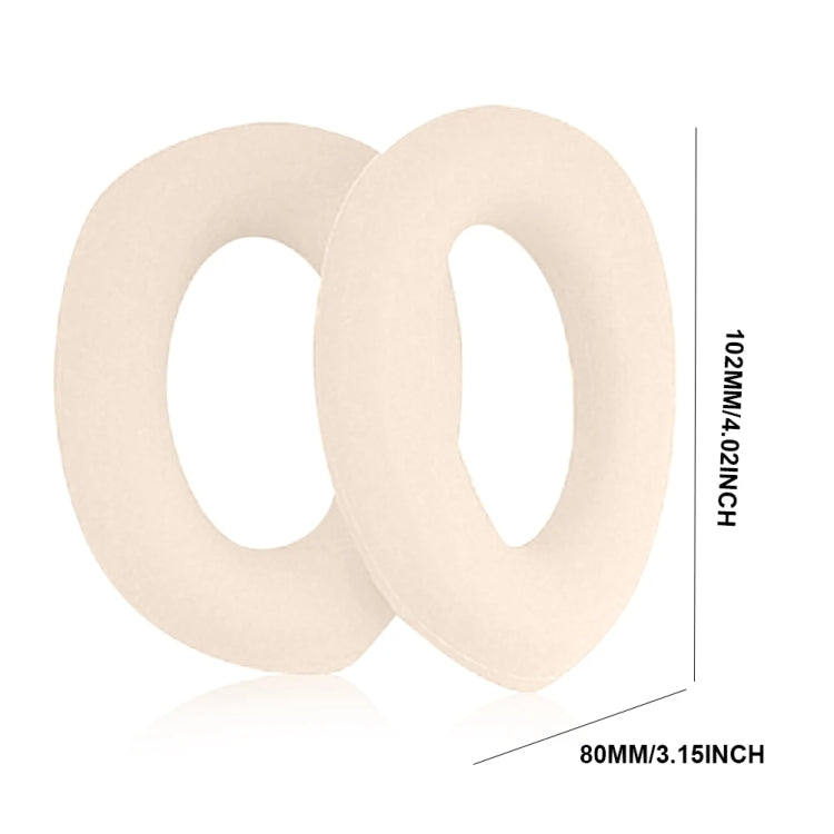 1pair For Sony WH-1000XM5 Headphone Leather Sponge Cover Earmuffs(Beige) by bashfashion