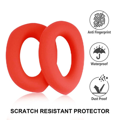 1pair For Sony WH-1000XM5 Headphone Leather Sponge Cover Earmuffs(Beige) by bashfashion