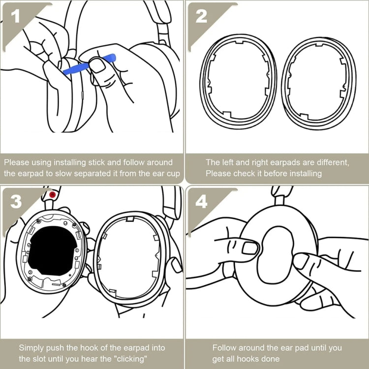 1pair For Sony WH-1000XM5 Headphone Leather Sponge Cover Earmuffs(Beige) by bashfashion