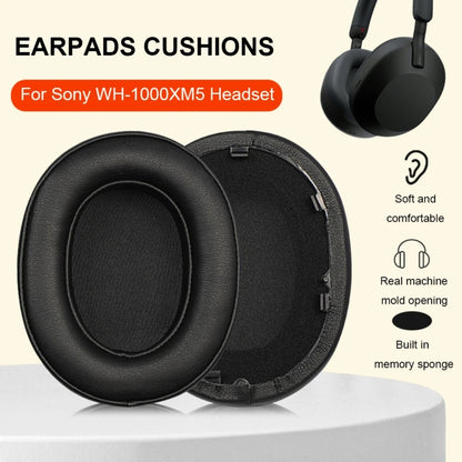 For Sony WH-1000XM5 Bluetooth Headset + Headband + Earmuff Protective Cover(3-in-1 Beige) by bashfashion