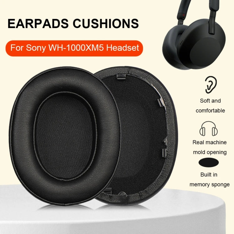 For Sony WH-1000XM5 Bluetooth Headset + Headband + Earmuff Protective Cover(3-in-1 Red) by bashfashion