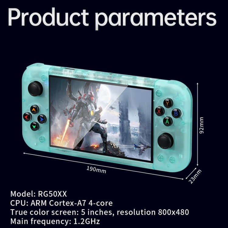 RG50XX 5-Inch Retro Handheld Game Console Linux System Built In 15000+ Games(White) by bashfashion