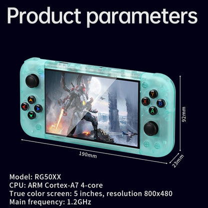 RG50XX 5-Inch Retro Handheld Game Console Linux System Built In 15000+ Games(White) by bashfashion