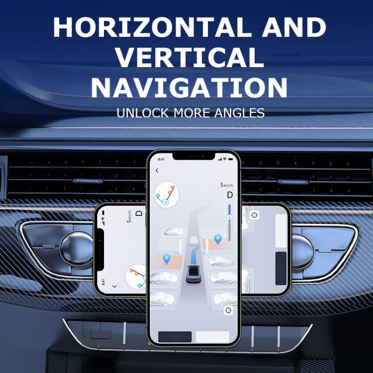 AIMITE M8 Car Wireless Charger Phone Holder Vacuum Suction Cup Strong Magnetic Support Bracket(Silver) by AIMITE