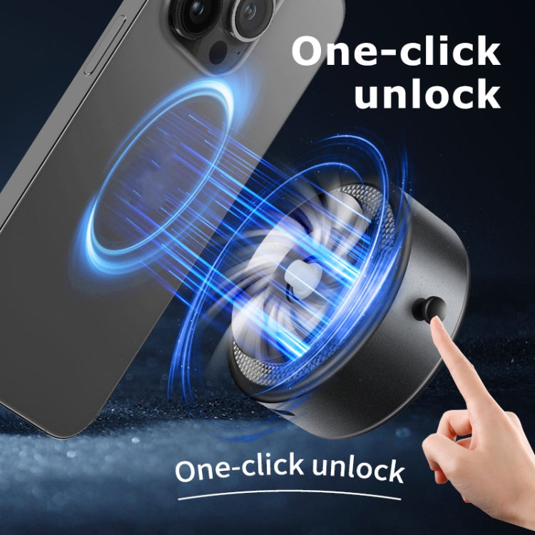 AIMITE M8 Car Wireless Charger Phone Holder Vacuum Suction Cup Strong Magnetic Support Bracket(Silver) by AIMITE