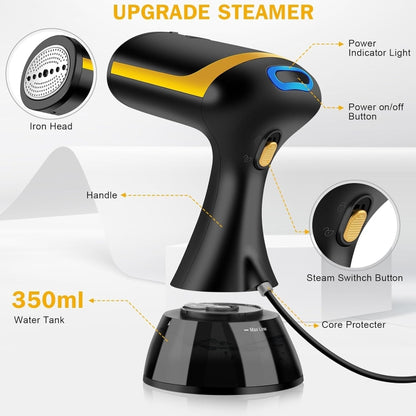 Small Portable Handheld Household Steam Spray Clothes Wrinkle Removal Iron, Size: US Plug(Black) by bashfashion