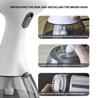 Small Portable Handheld Household Steam Spray Clothes Wrinkle Removal Iron, Size: US Plug(White) by bashfashion