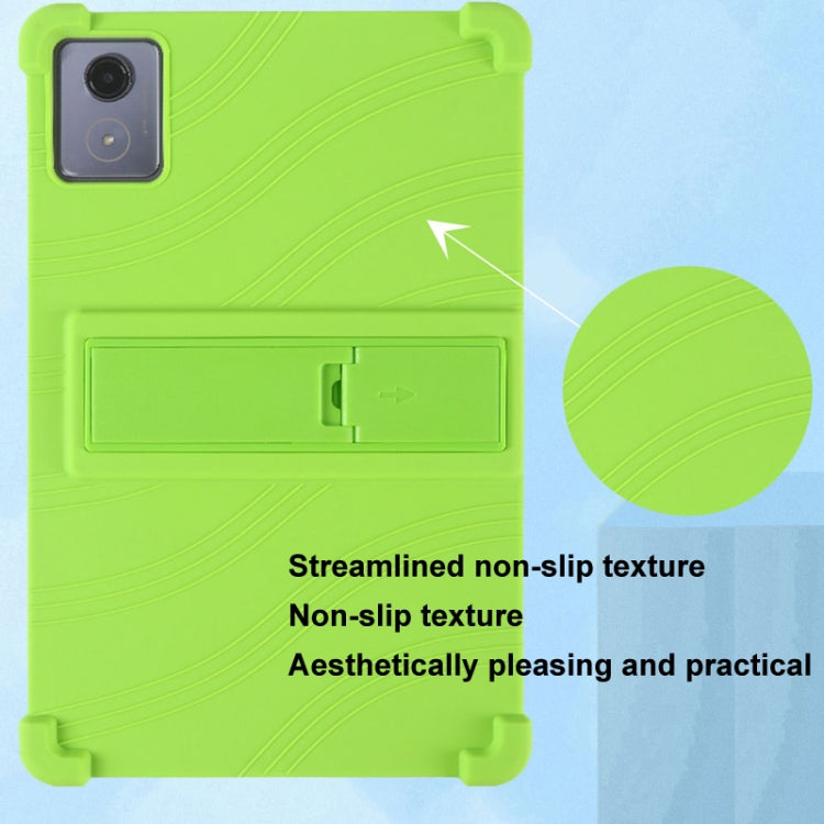 For Lenovo Tab K11 Plus Shockproof Silicone Tablet Protective Case With Holder(Rainbow Color) by bashfashion