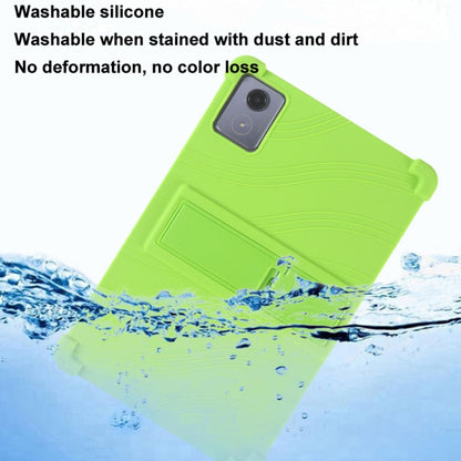 For Lenovo Tab K11 Plus Shockproof Silicone Tablet Protective Case With Holder(Rainbow Color) by bashfashion