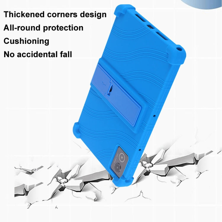 For Lenovo Tab K11 Plus Shockproof Silicone Tablet Protective Case With Holder(Rainbow Color) by bashfashion