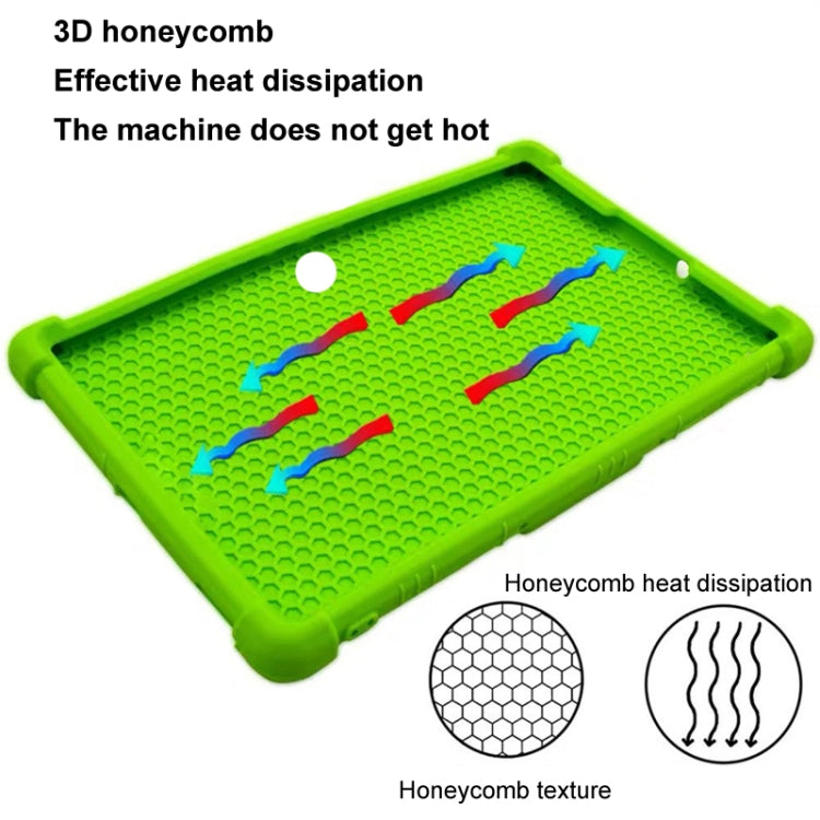 For TCL TAB 11 Gen 2 Shockproof Silicone Tablet Protective Case With Holder(Rainbow Color) by bashfashion