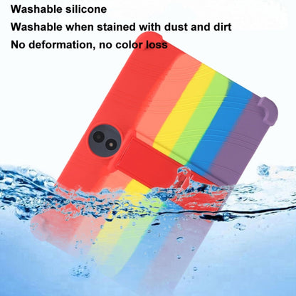 For TCL TAB 11 Gen 2 Shockproof Silicone Tablet Protective Case With Holder(Rainbow Color) by bashfashion