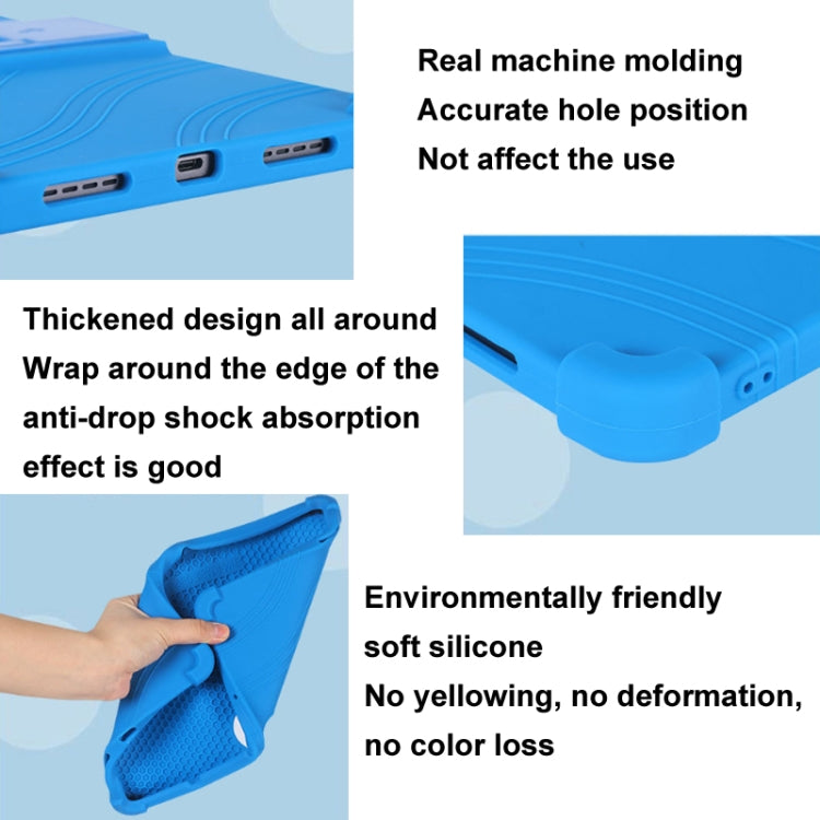 For TCL TAB 11 Gen 2 Shockproof Silicone Tablet Protective Case With Holder(Rainbow Color) by bashfashion