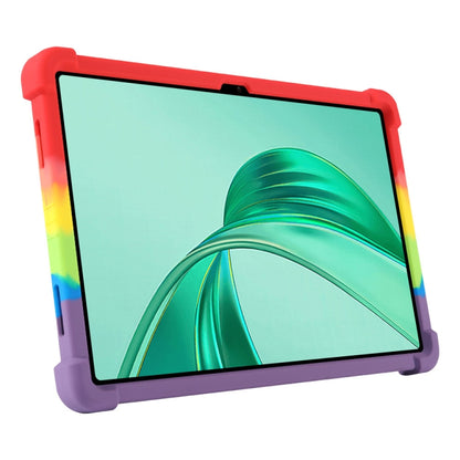 For Honor Pad X9 Shockproof Silicone Tablet Protective Case With Holder(Rainbow Color) by bashfashion